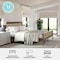 Martha Stewart Jax King Size Solid Wood Platform Bed w/Rattan Headboard and Footboard, Brown Gray MG-090022-K-WOAK-MS - alternate 2
